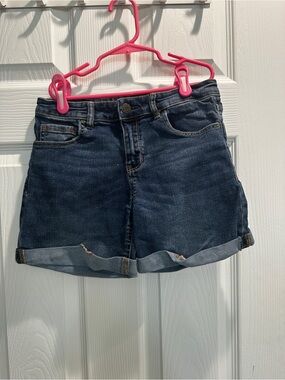 GAP Dark Blue Denim Roll-Cuff Kids Shorts